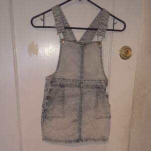 Art Class | Gray Denim Overall Dress
